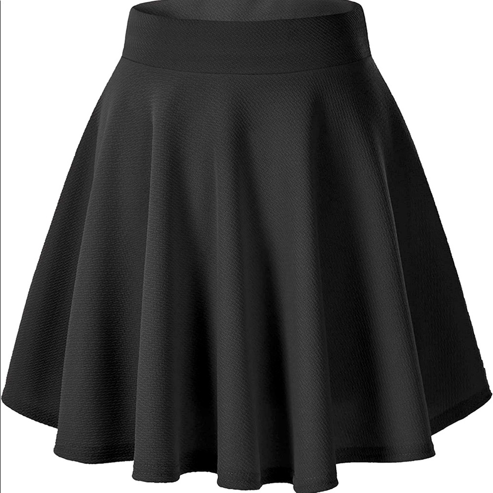 NWT Urban Coco versatile black stretchy flared casual mini skater skirt …